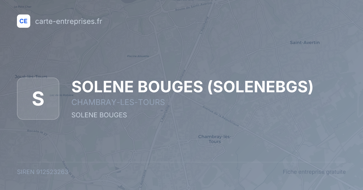 SOLENE BOUGES (SOLENEBGS) — 912523263 — fiche entreprise