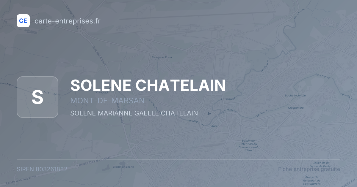 SOLENE CHATELAIN — 803261882 — fiche entreprise