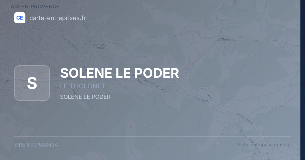 SOLENE LE PODER — 901588434 — fiche entreprise