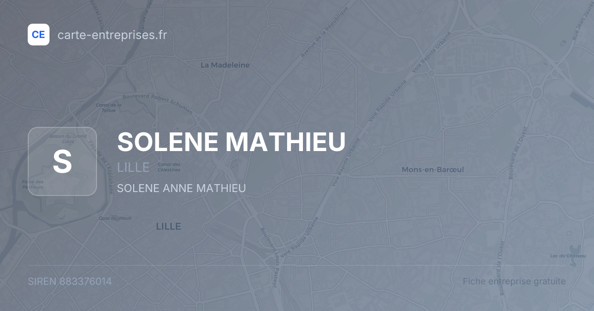SOLENE MATHIEU — 883376014 — fiche entreprise