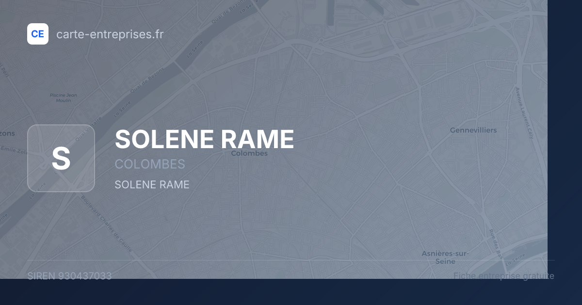 SOLENE RAME — 930437033 — fiche entreprise