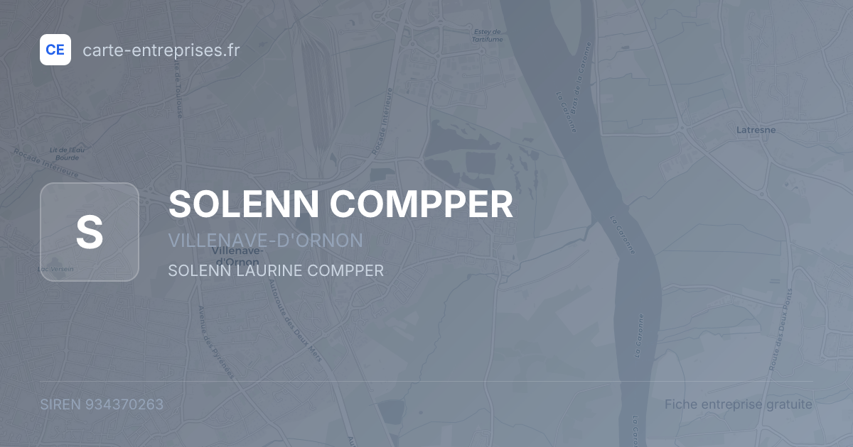 SOLENN COMPPER — 934370263 — fiche entreprise