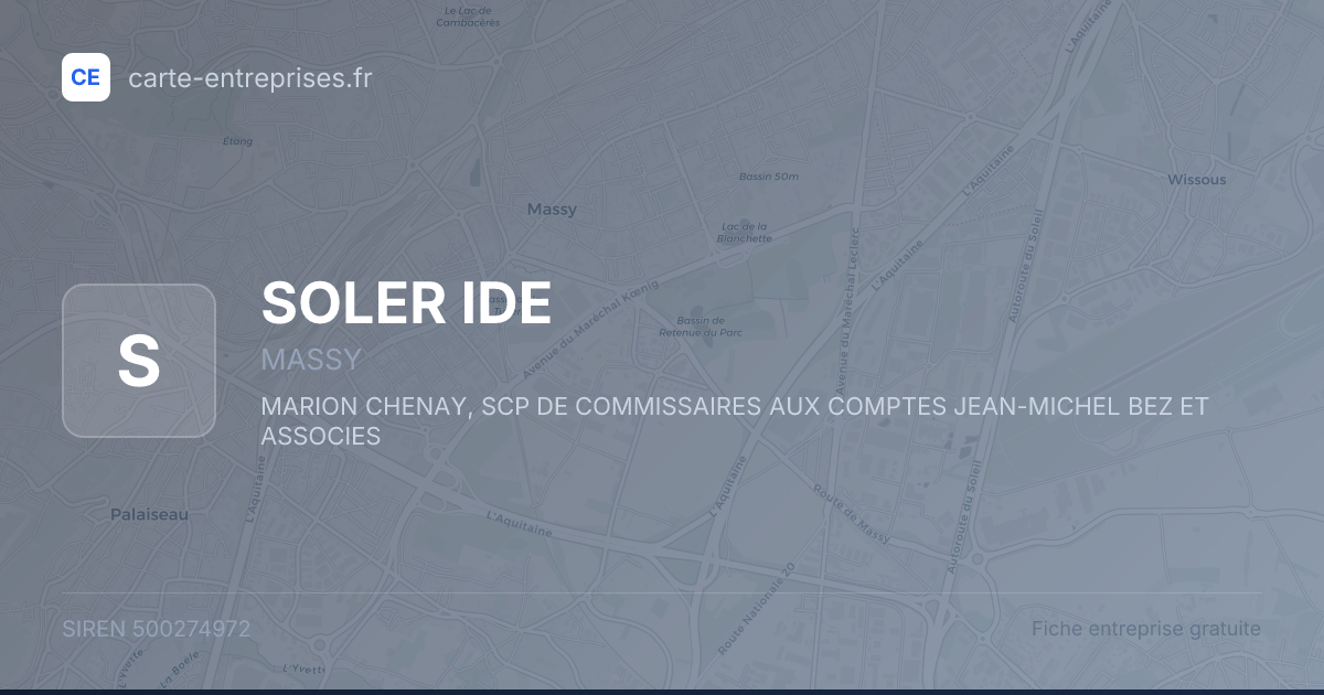 SOLER IDE — 500274972 — fiche entreprise