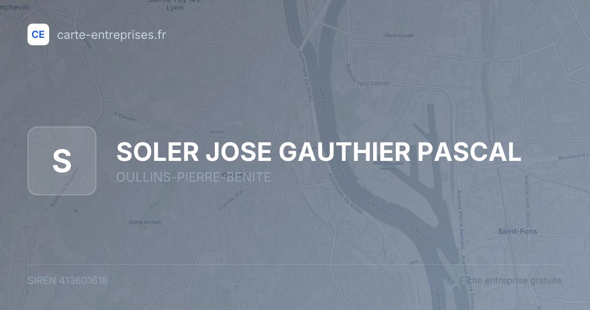SOLER JOSE GAUTHIER PASCAL — 413601618 — fiche entreprise