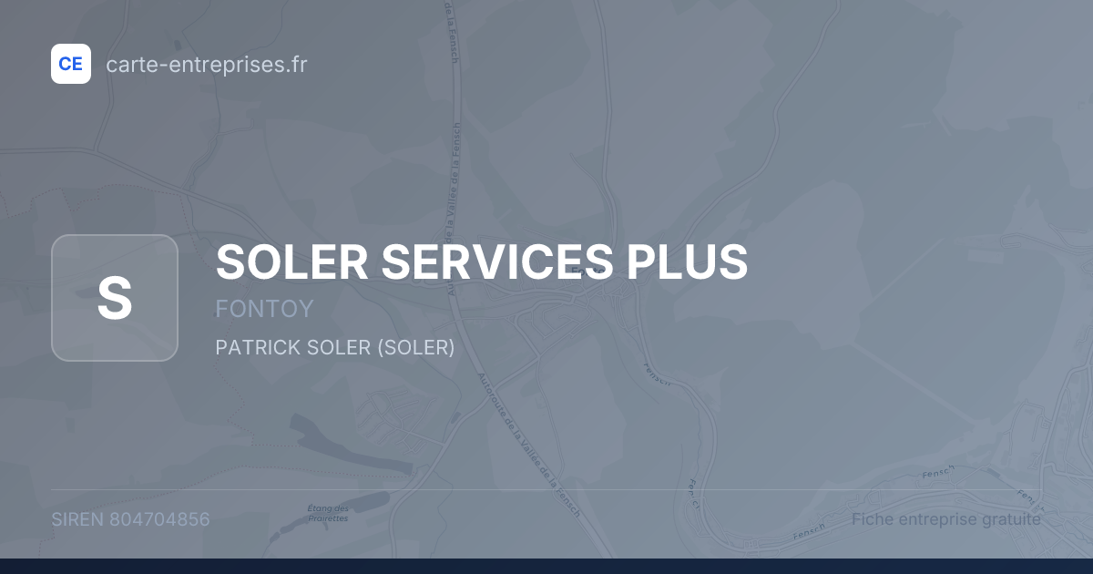 SOLER SERVICES PLUS — 804704856 — fiche entreprise