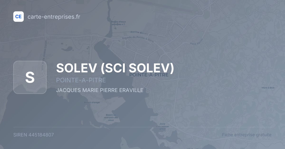 SOLEV (SCI SOLEV) — 445184807 — fiche entreprise