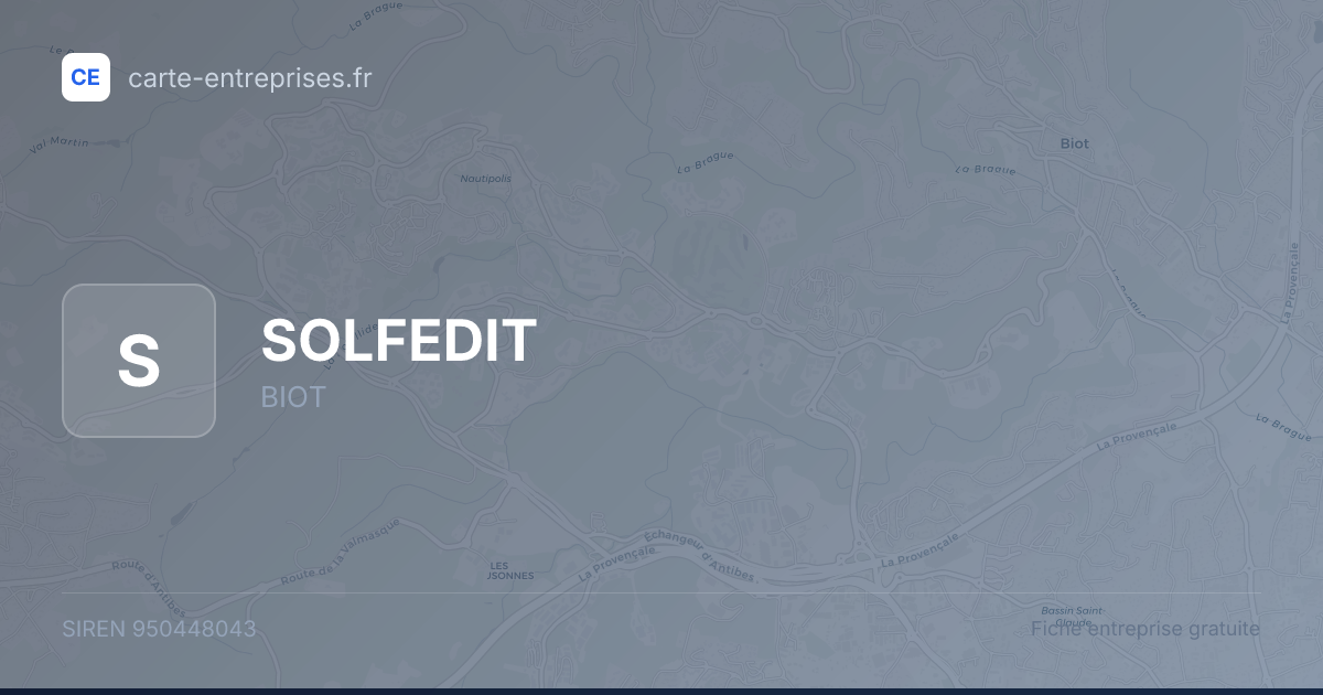 SOLFEDIT — 950448043 — fiche entreprise