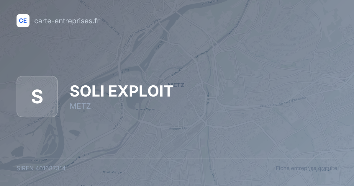 SOLI EXPLOIT — 401687314 — fiche entreprise