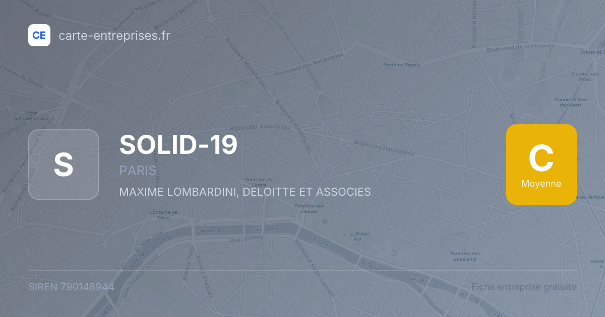 SOLID-19 — 790148944 — fiche entreprise