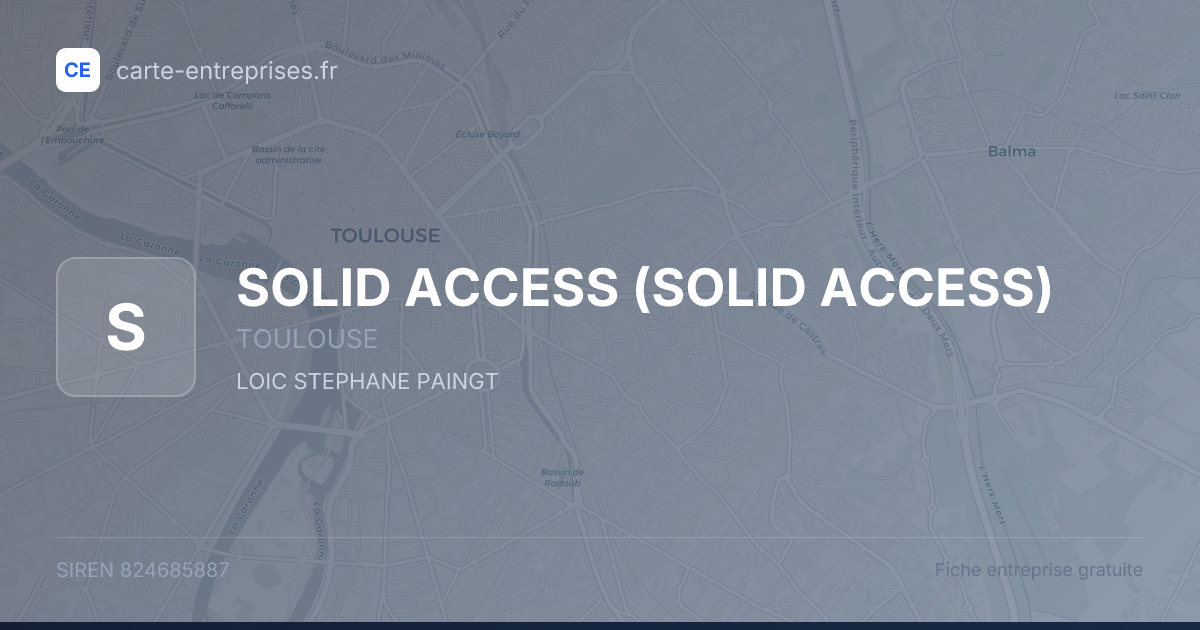 SOLID ACCESS — 824685887 — fiche entreprise