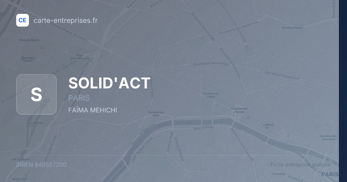 SOLID'ACT — 940557200 — fiche entreprise