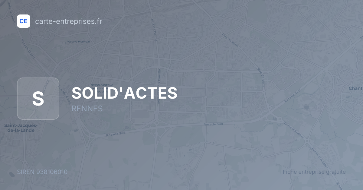 SOLID'ACTES — 938106010 — fiche entreprise