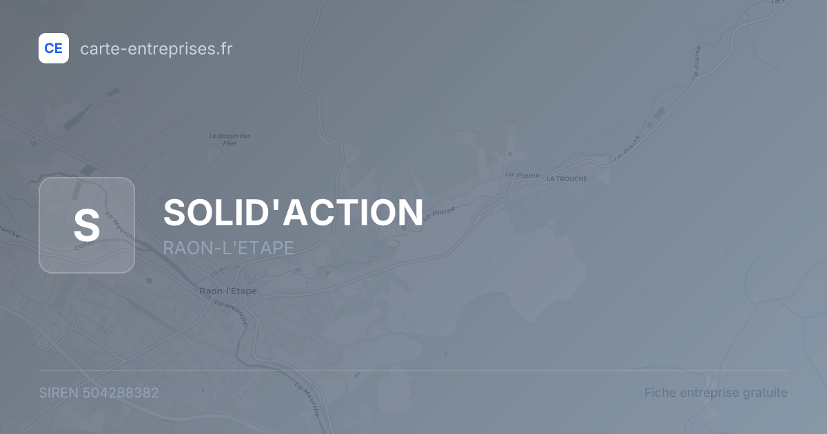 SOLID'ACTION — 504288382 — fiche entreprise