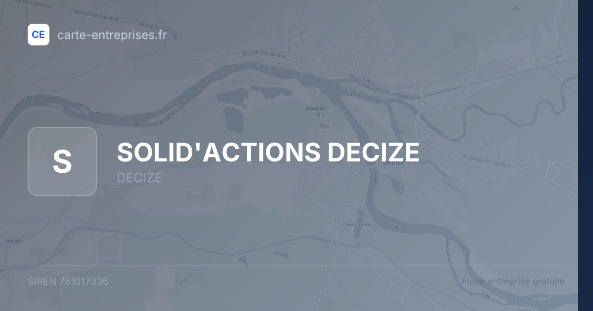 SOLID'ACTIONS DECIZE — 751017336 — fiche entreprise