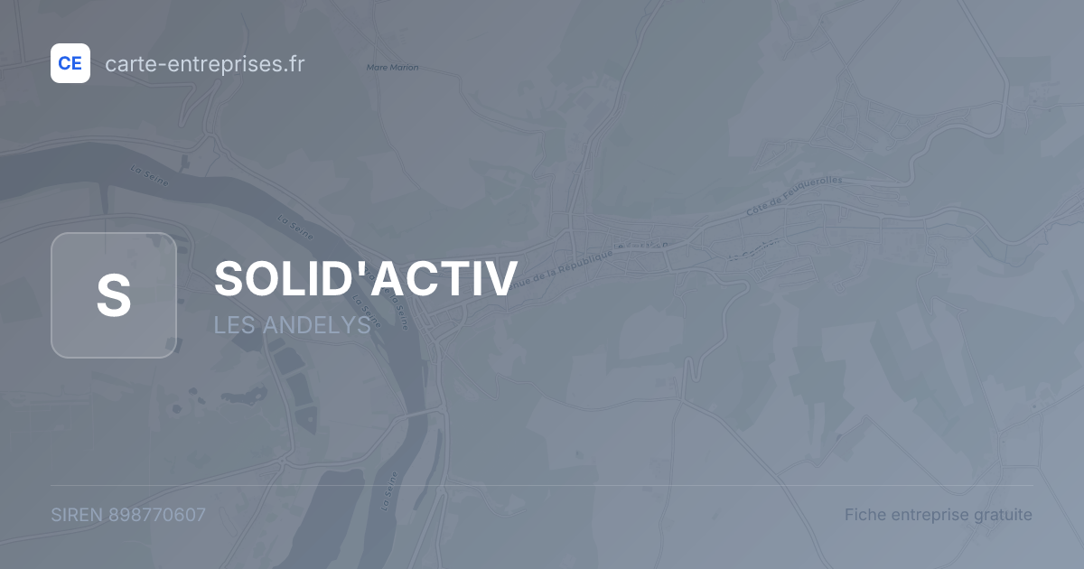 SOLID'ACTIV — 898770607 — fiche entreprise