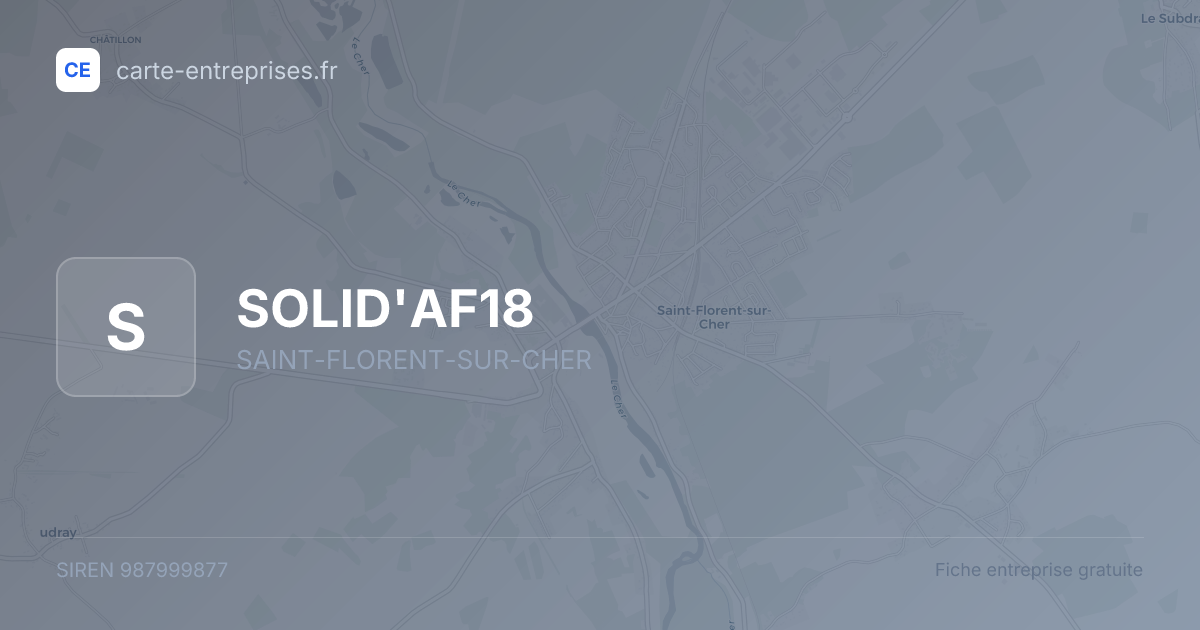 SOLID'AF18 — 987999877 — fiche entreprise