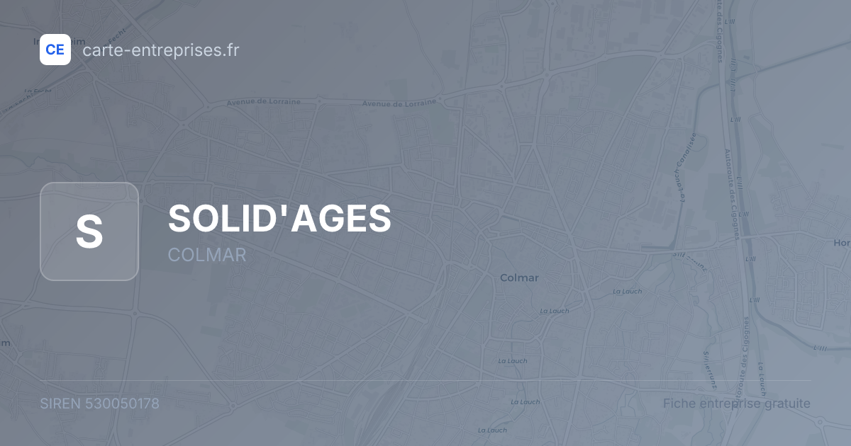 SOLID'AGES — 530050178 — fiche entreprise
