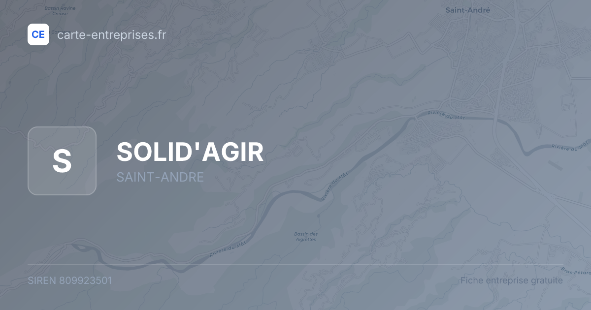 SOLID'AGIR — 809923501 — fiche entreprise