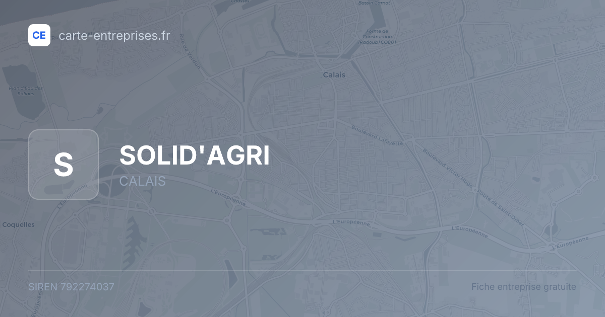 SOLID'AGRI — 792274037 — fiche entreprise