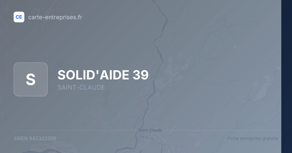 SOLID'AIDE 39 — 842322398 — fiche entreprise