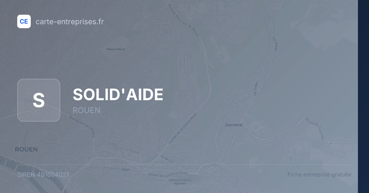 SOLID'AIDE — 491604021 — fiche entreprise