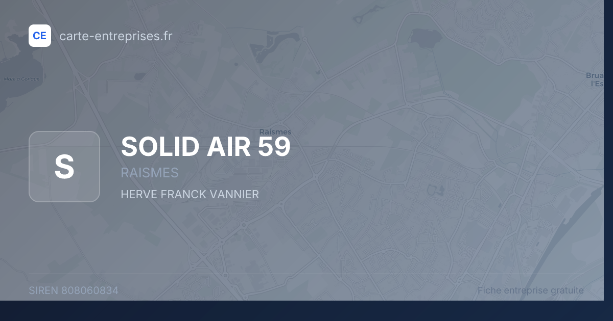 SOLID AIR 59 — 808060834 — fiche entreprise