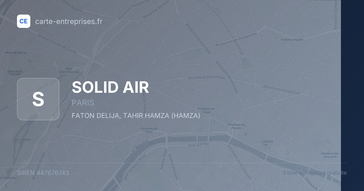 SOLID AIR — 447676743 — fiche entreprise