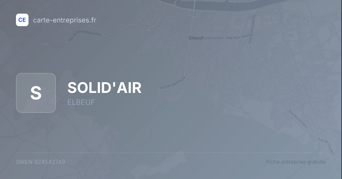 SOLID'AIR — 924542749 — fiche entreprise