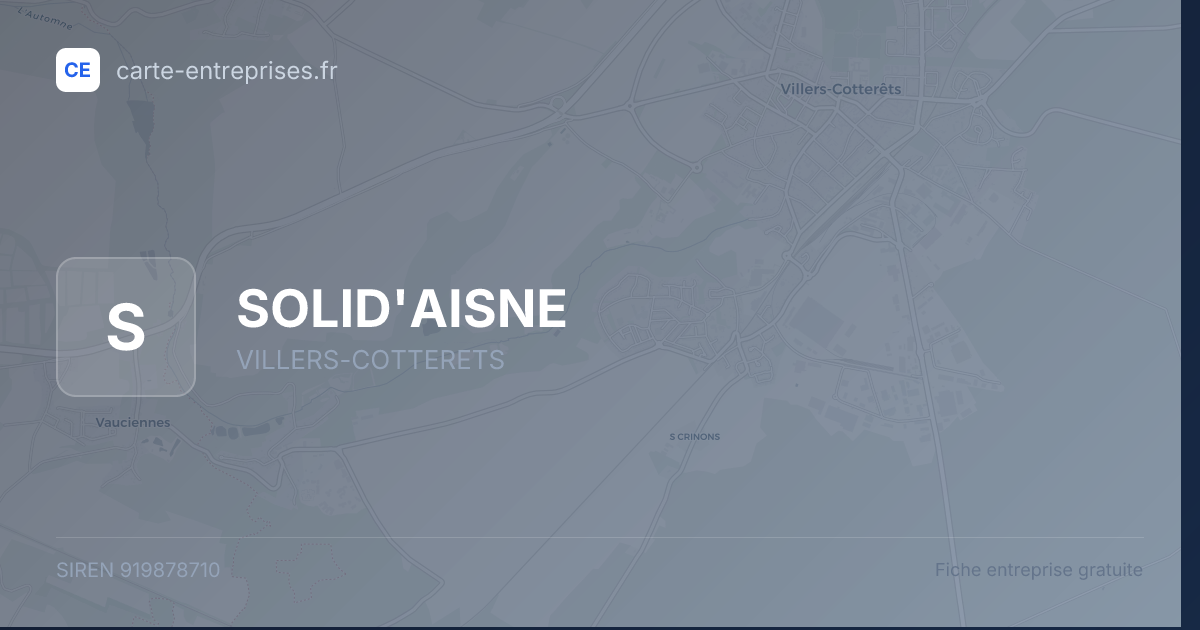 SOLID'AISNE — 919878710 — fiche entreprise