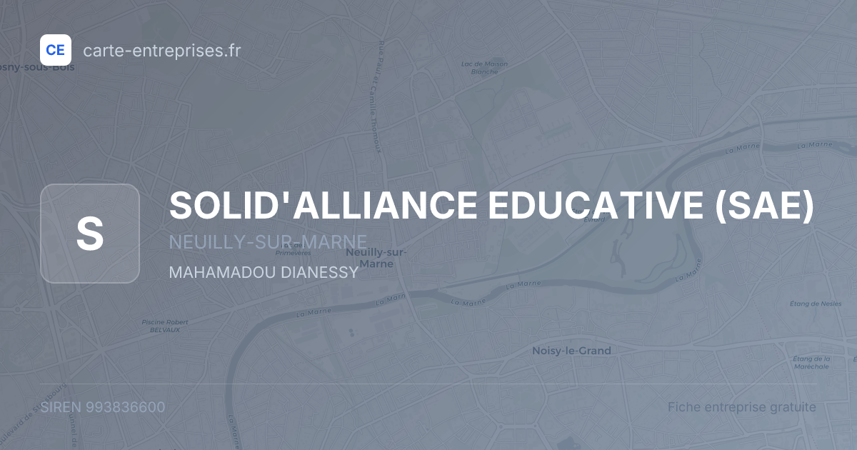 SOLID'ALLIANCE EDUCATIVE (SAE) — 993836600 — fiche entreprise