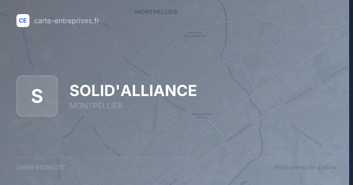 SOLID'ALLIANCE — 815092317 — fiche entreprise