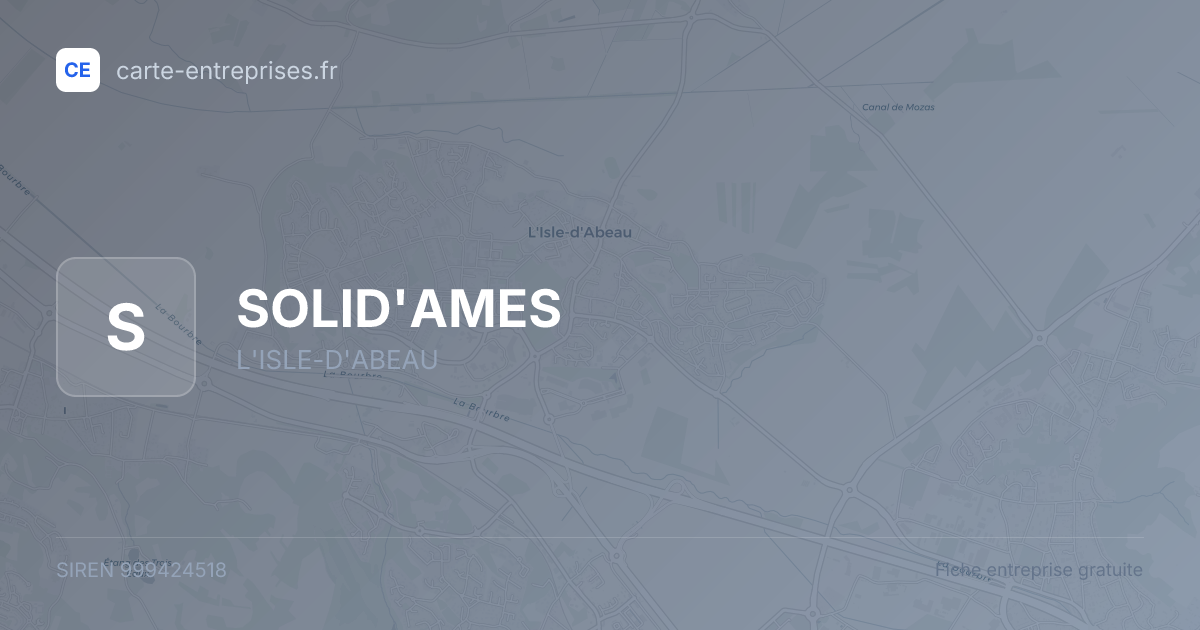 SOLID'AMES — 999424518 — fiche entreprise