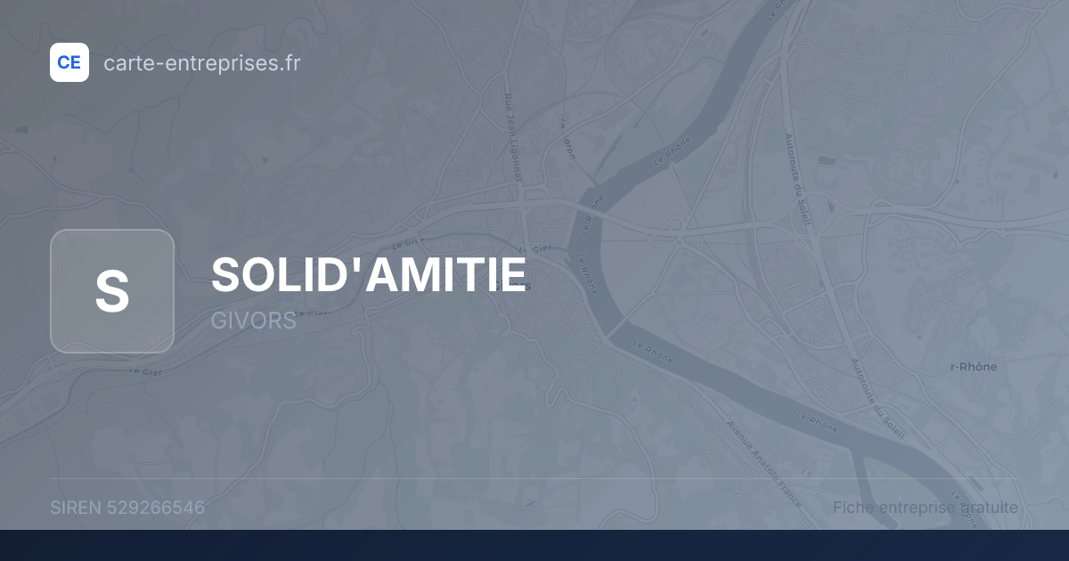 SOLID'AMITIE — 529266546 — fiche entreprise