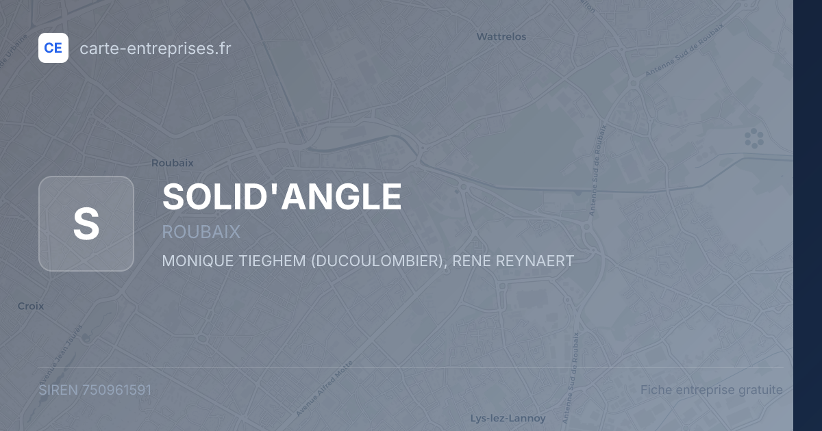 SOLID'ANGLE — 750961591 — fiche entreprise