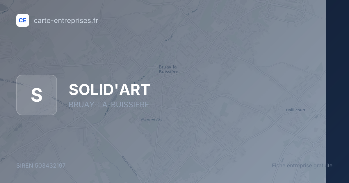 SOLID'ART — 503432197 — fiche entreprise