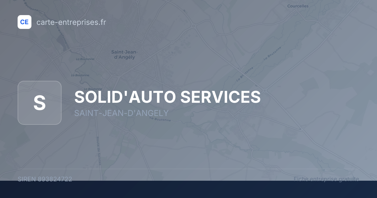 SOLID'AUTO SERVICES — 893824722 — fiche entreprise