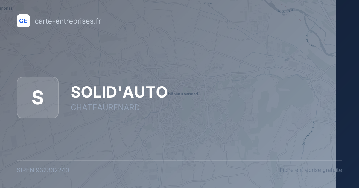 SOLID'AUTO — 932332240 — fiche entreprise