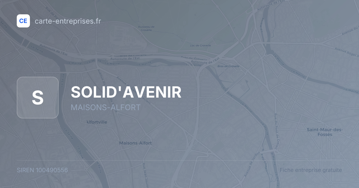 SOLID'AVENIR — 100490556 — fiche entreprise