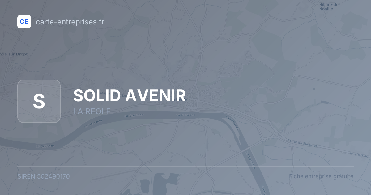 SOLID AVENIR — 502490170 — fiche entreprise