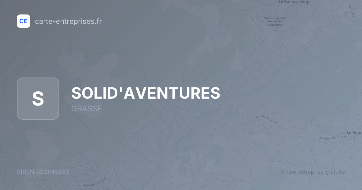 SOLID'AVENTURES — 923845283 — fiche entreprise