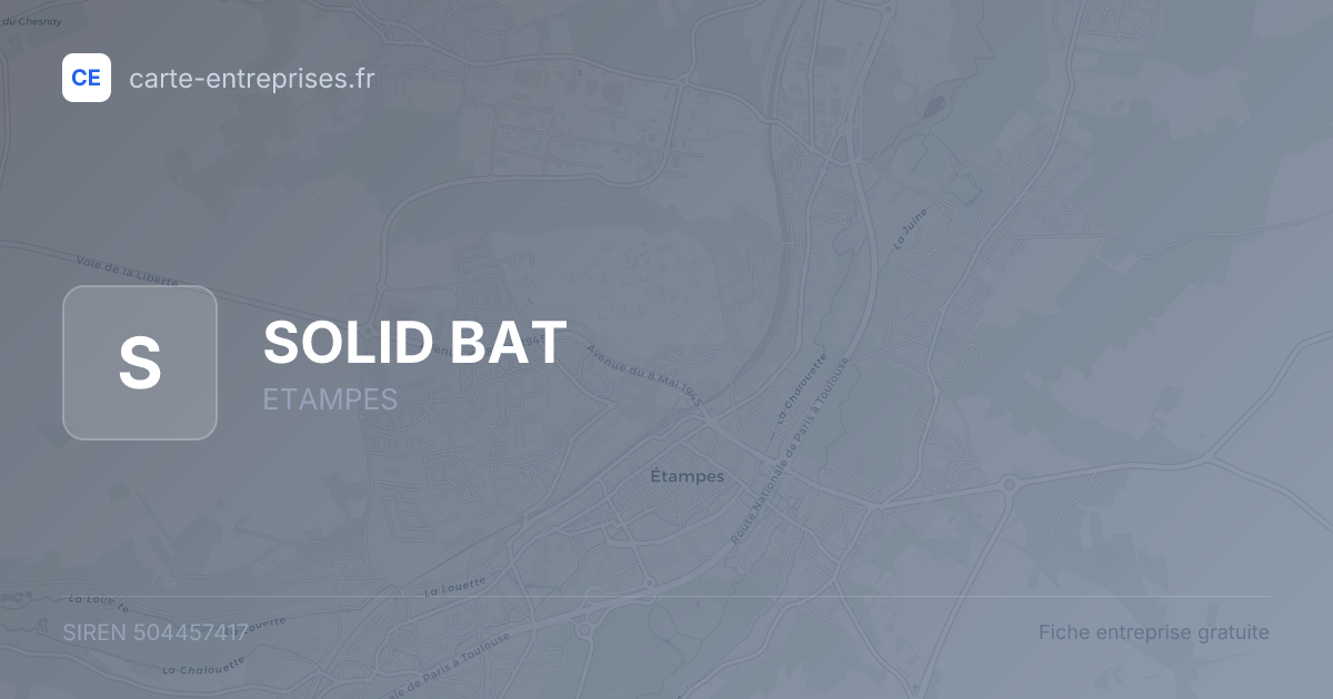 SOLID BAT — 504457417 — fiche entreprise