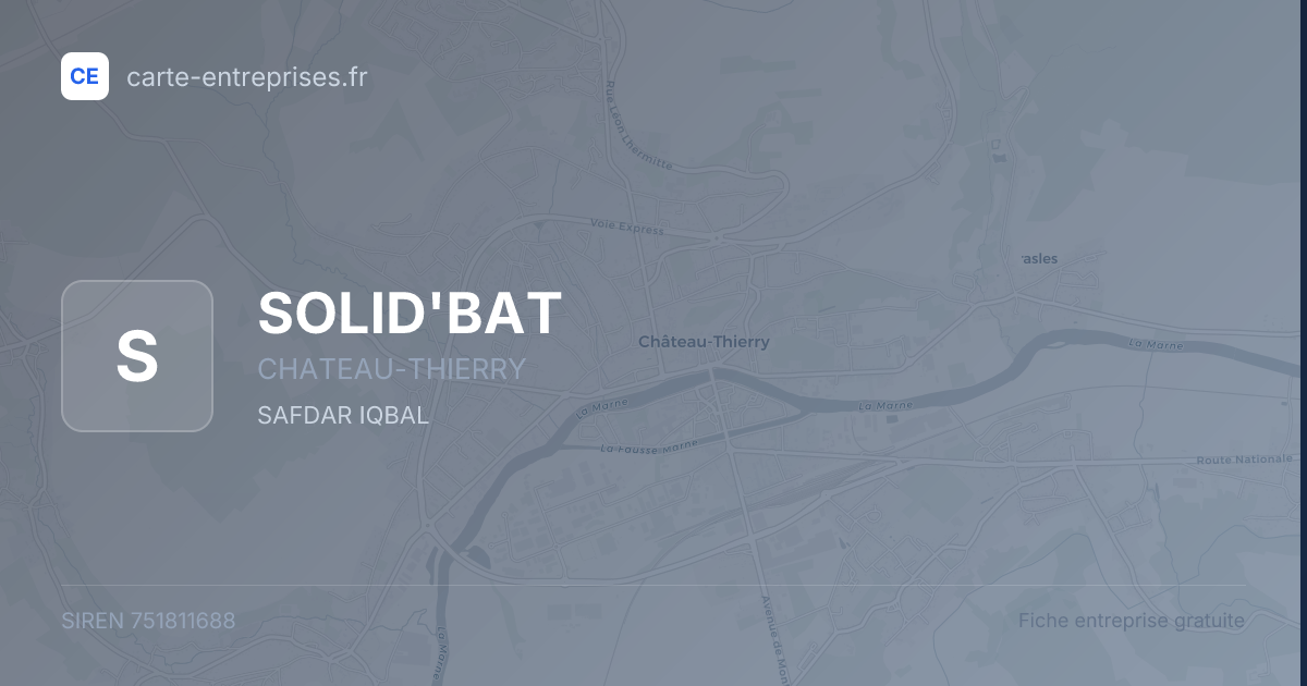 SOLID'BAT — 751811688 — fiche entreprise