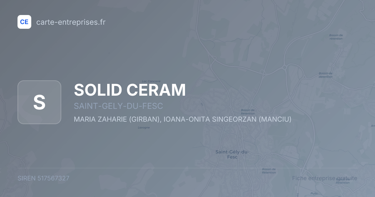 SOLID CERAM — 517567327 — fiche entreprise