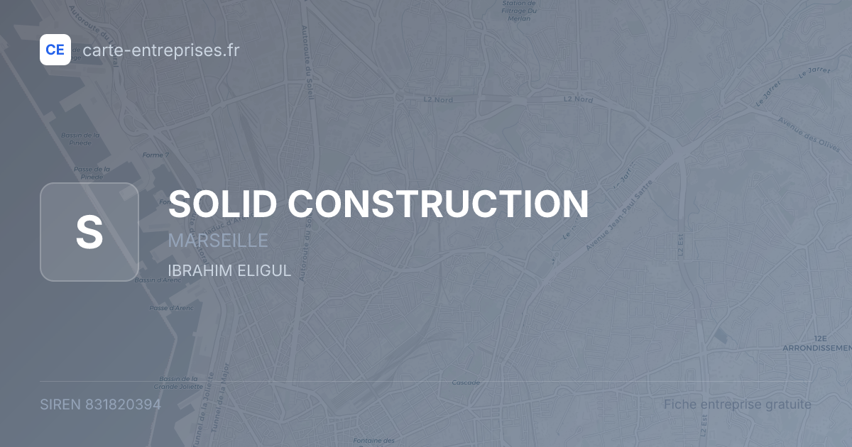 SOLID CONSTRUCTION — 831820394 — fiche entreprise