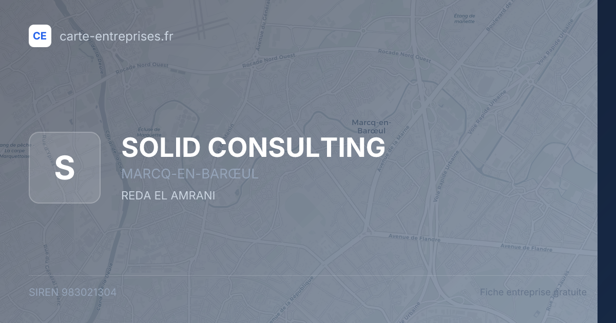 SOLID CONSULTING — 983021304 — fiche entreprise