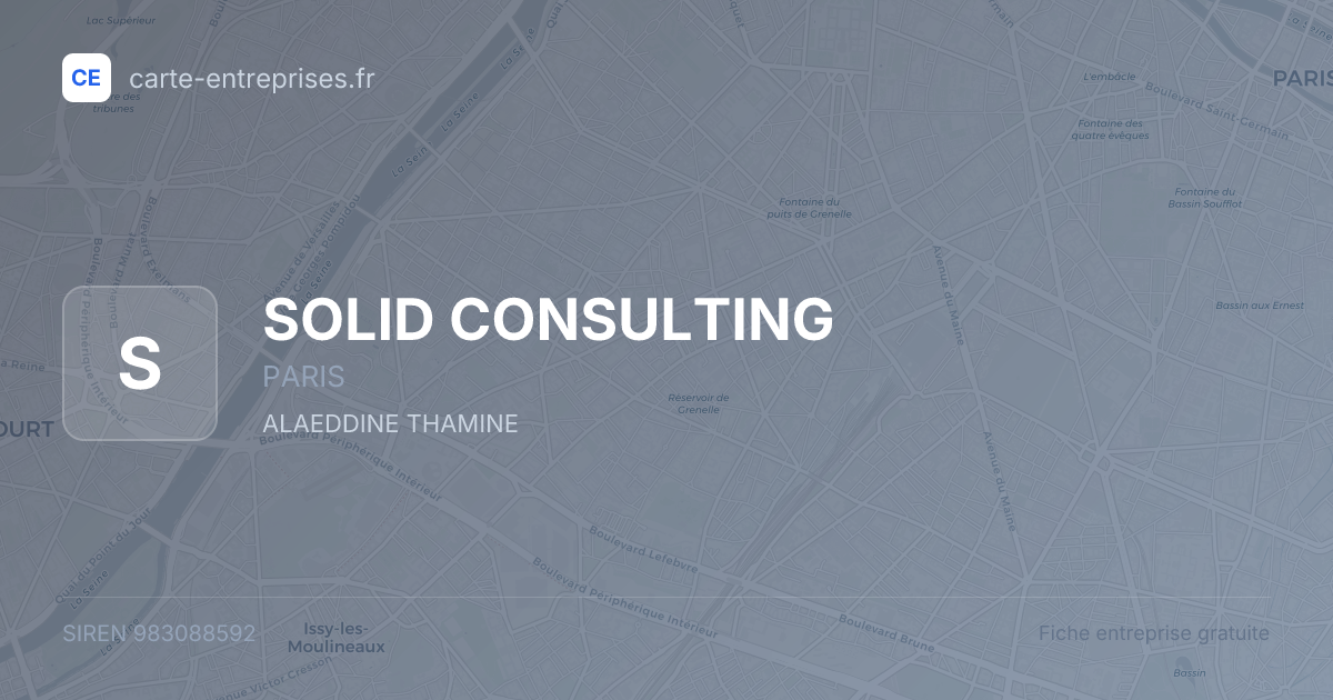 SOLID CONSULTING — 983088592 — fiche entreprise