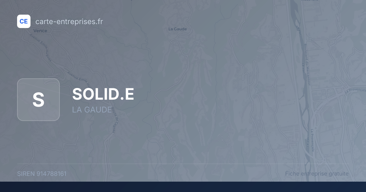 SOLID.E — 914788161 — fiche entreprise