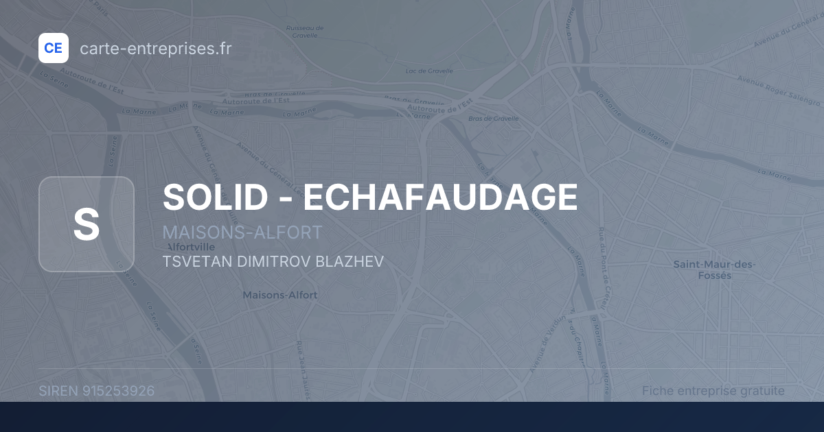 SOLID - ECHAFAUDAGE — 915253926 — fiche entreprise