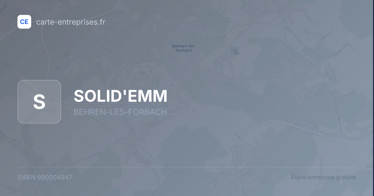 SOLID'EMM — 990004947 — fiche entreprise