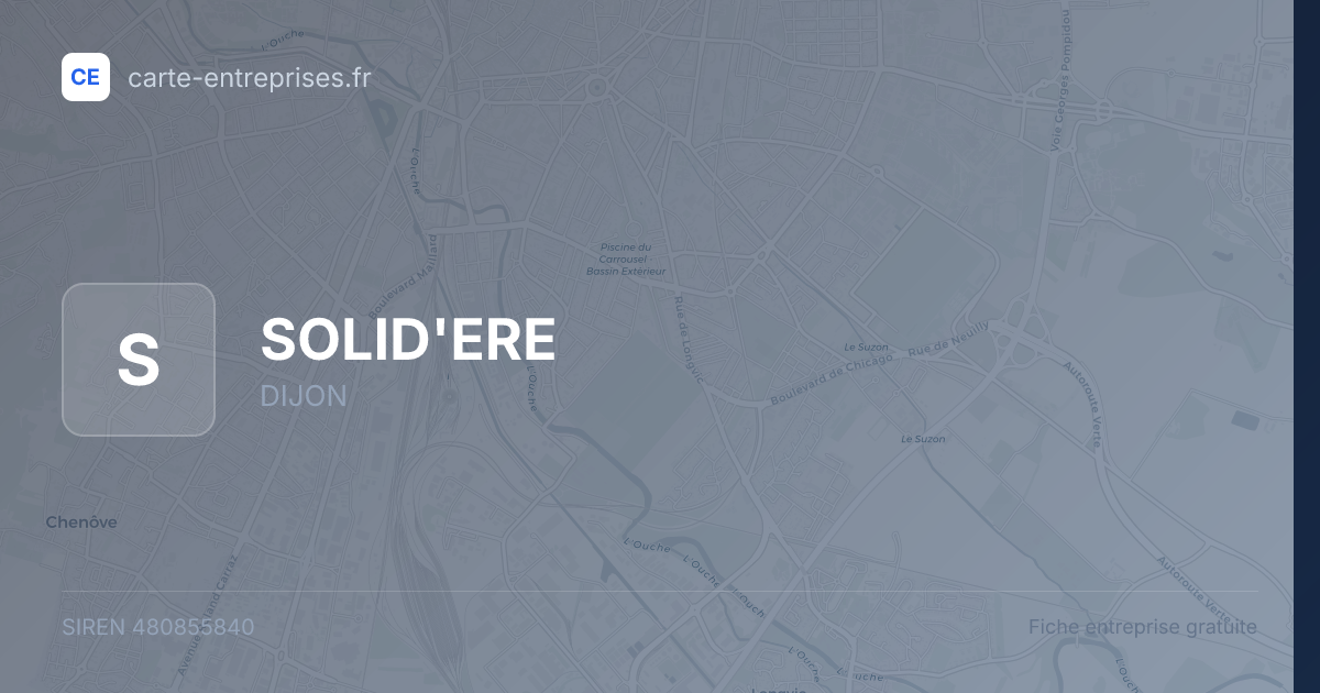 SOLID'ERE — 480855840 — fiche entreprise